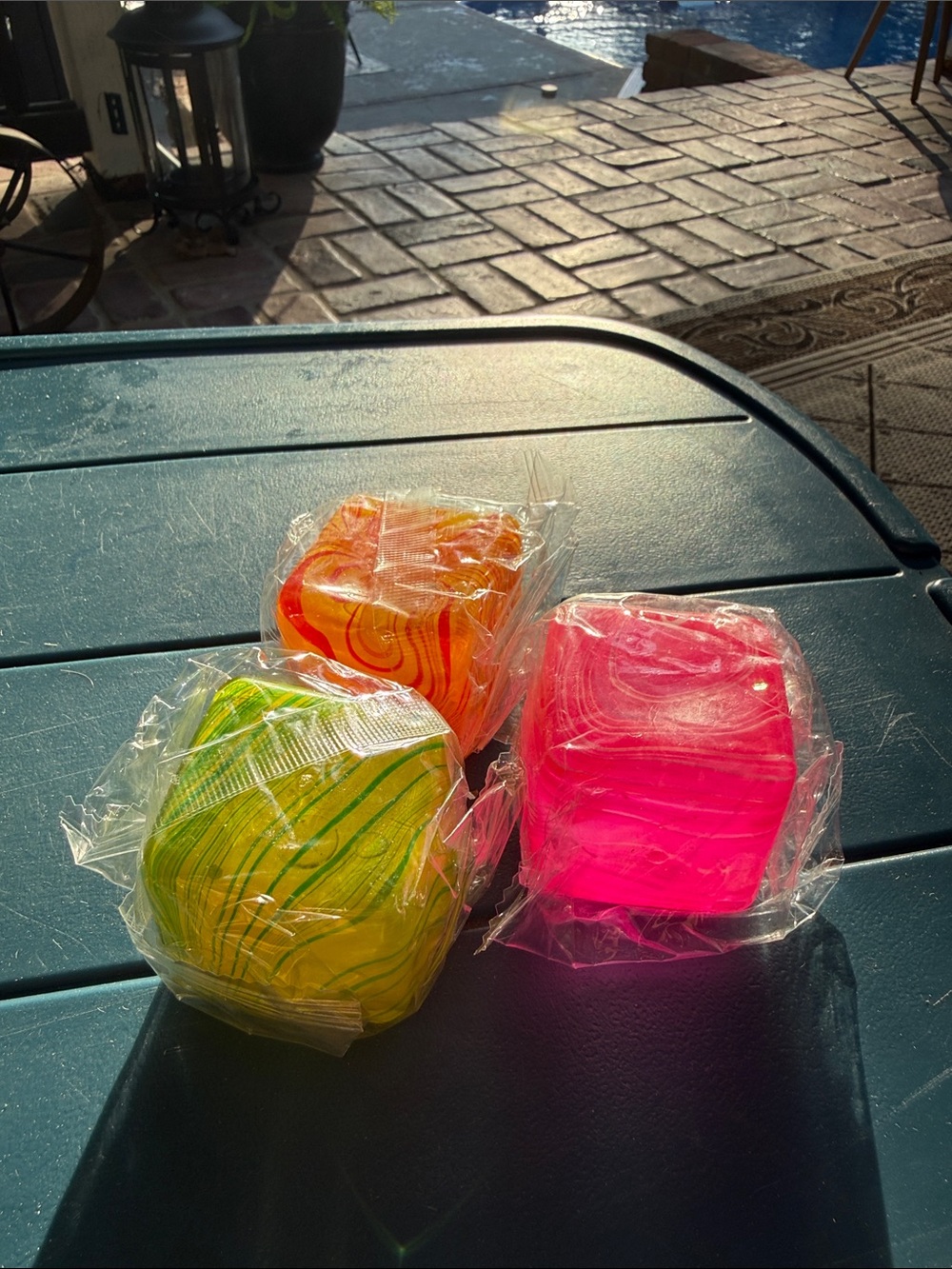 3 Pack Squishy Sensory Fidget Cubes Colorful Swirl